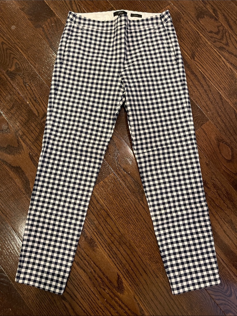 J.Crew Martie pant in bi-stretch gingham 
Size 2